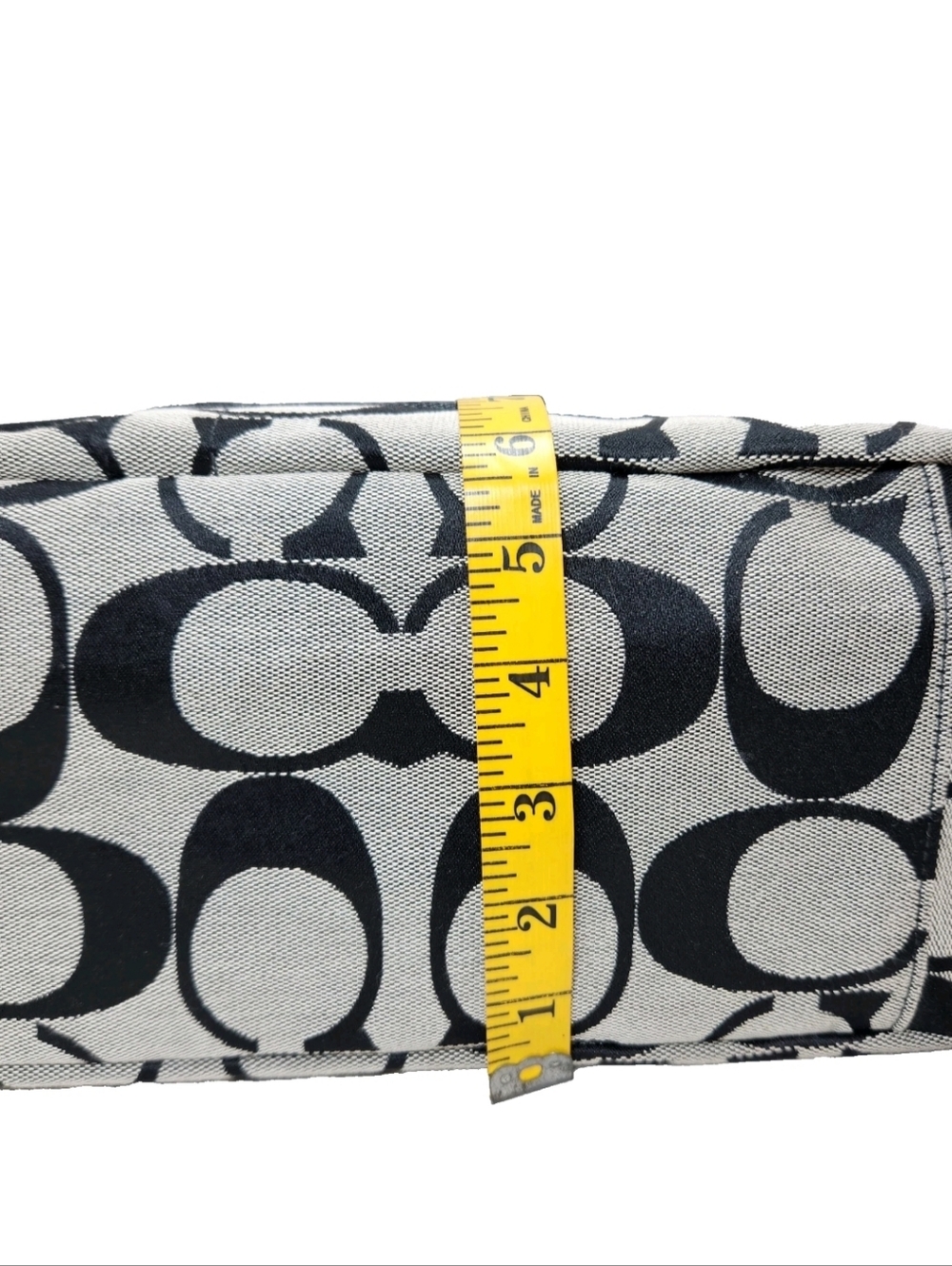 COACH Signature C Jacquard Tote Black Gray Baby Diaper Bag B1076-F13802 - Picture 16 of 16
